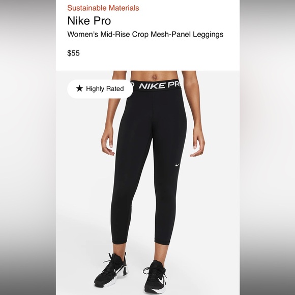 3/$20 Nike pro compression leggings - Picture 7 of 7